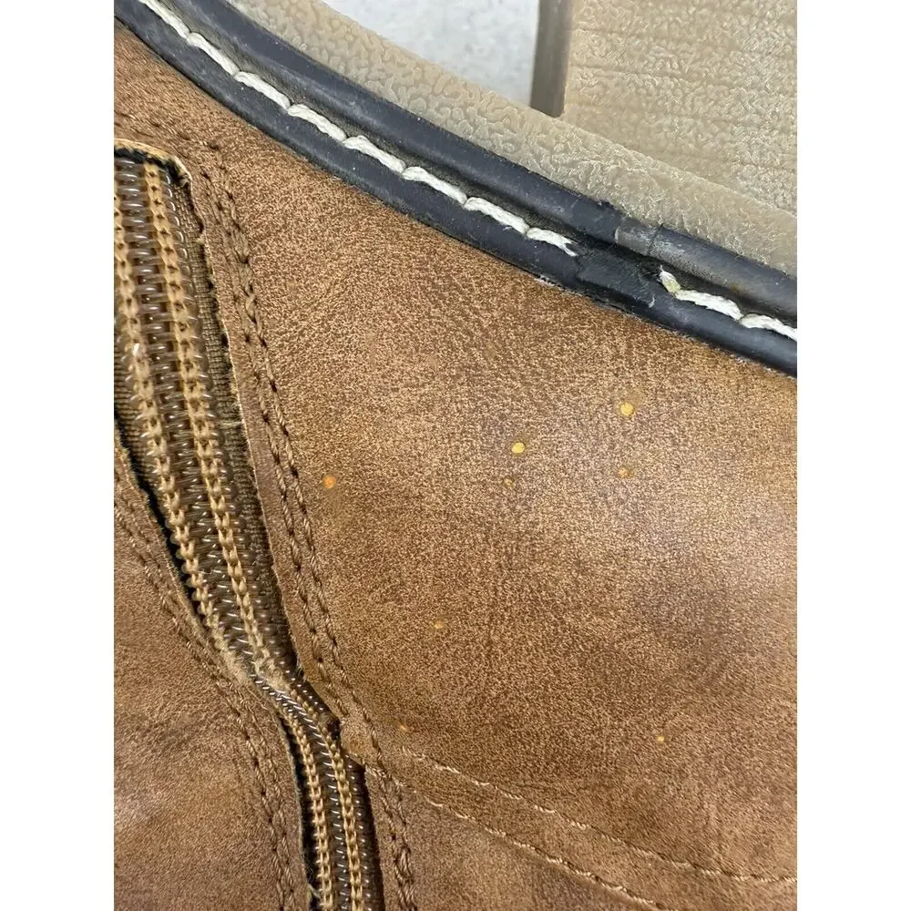 Womens Olivia Miller Brown Heel‎ Lace Up Zip Up Boots Size 8